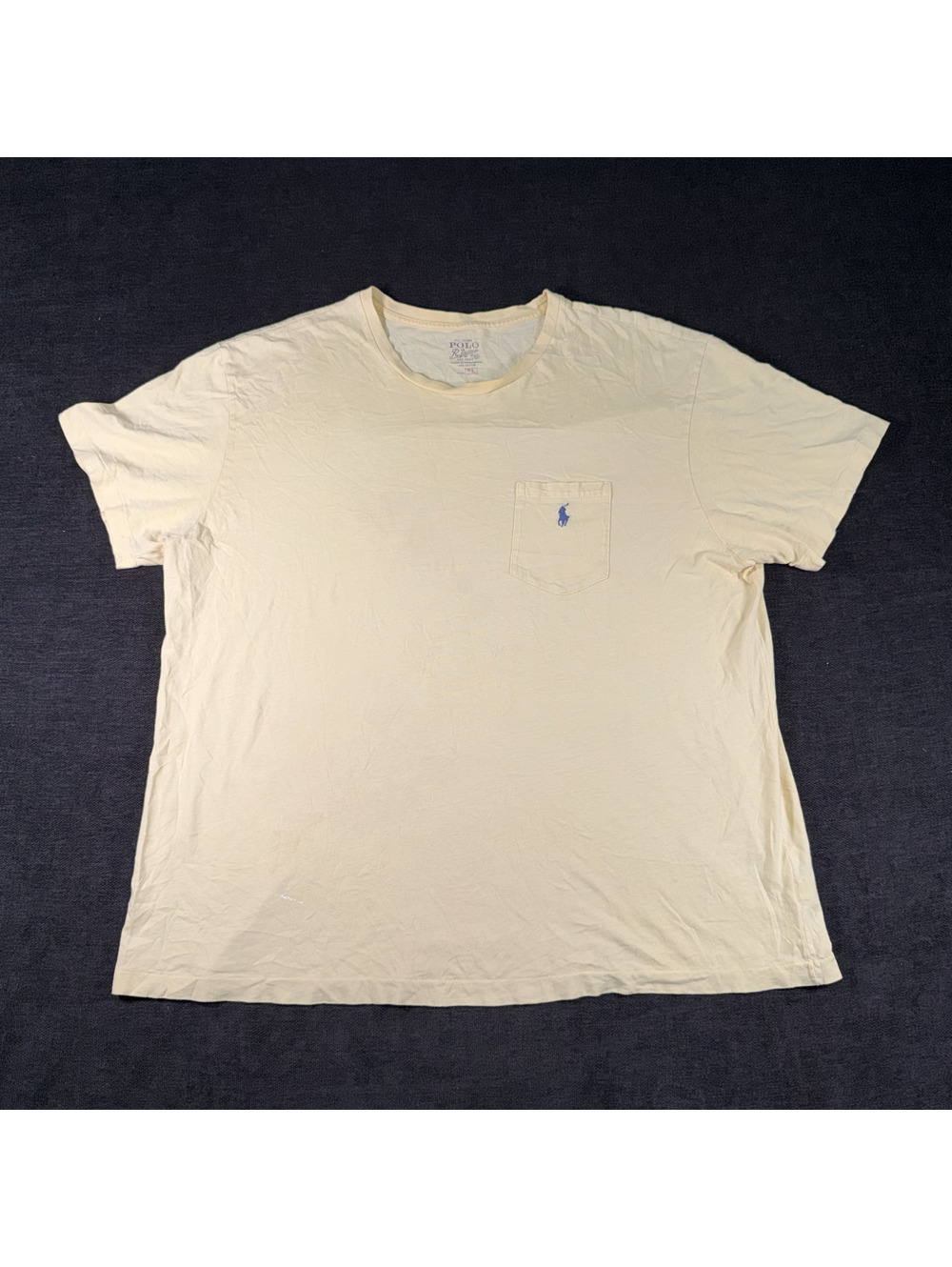 Polo Ralph Lauren Men's Cream/Yellow Pocket T-Shirt XL